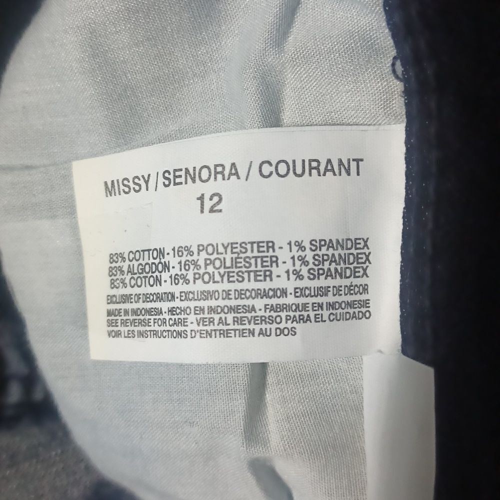 615019....Gloria Vanderbilt Crop Jeans Size 12, W30" 16"Inseam 10"Rise - Picture 8 of 8